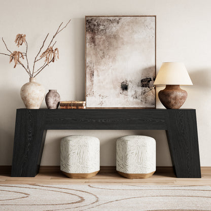 Extra Long 78-Inch Black Console Table for Entryway, Modern Narrow Sofa Table Behind Couch, Sturdy Wood Accent Entrance Table for Living Room Hallway