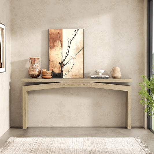 63-Inch Console Table Behind Sofa Rustic, Long Foyer Tables for Entryway Narrow, Modern Farmhouse Couch Table Wood for Hallway, Living Room, Home, Entrance, Light Tan Wood