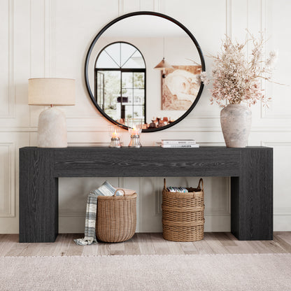86 Inch Entryway Table for Living Room, Extra Long Sofa Console Table Behind Couch, Modern Wood Console Tables for Entryway, Apartment, Hallway, Black