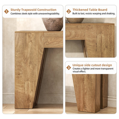 86-inch Extra Long Console Table, Couch Tables Behind Sofa Farmhouse Wood Entryway Table with Storage, Modern Console Tables for Living Room, Hallway, Entrance, Natural Oak Brown
