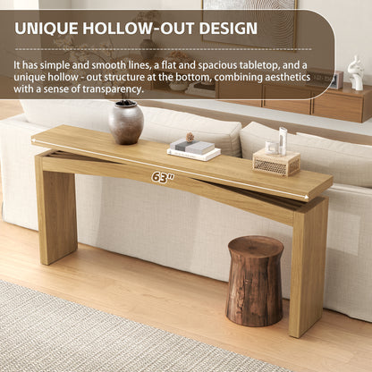 Extra Long Console Tables Narrow for Living Room, Thin Behind Couch Table for Living Room 63-Inch Rustic, Modern Teak Wood Console Table for Entrance, Entry Way, Home, Natural Teak