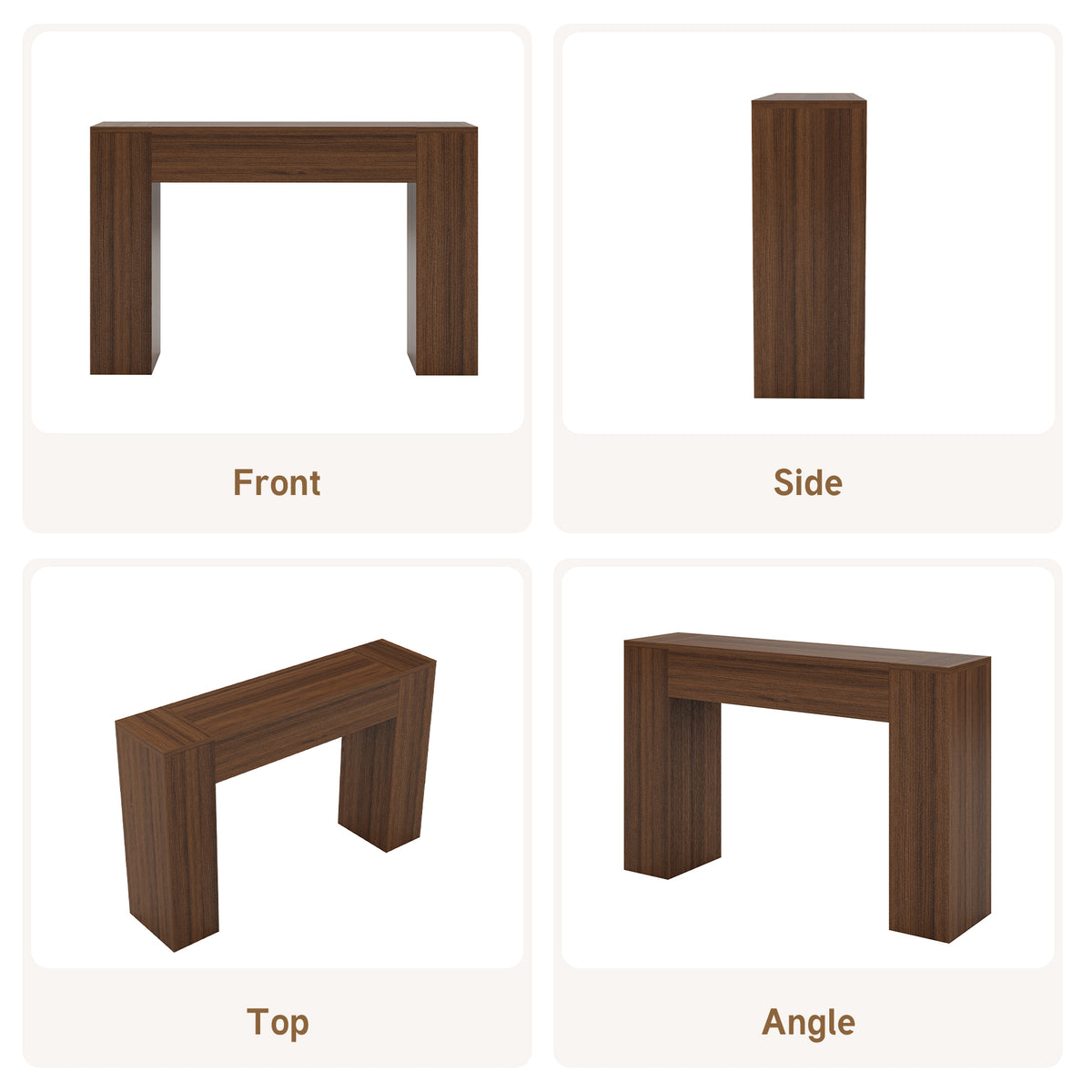 43-Inch Wood Console Table for Entryway, Walnut Console Table Behind Couch, Small Modern Entryway Table for Hallway， Farmhouse Sofa Table for Small Space Foyer Entrance