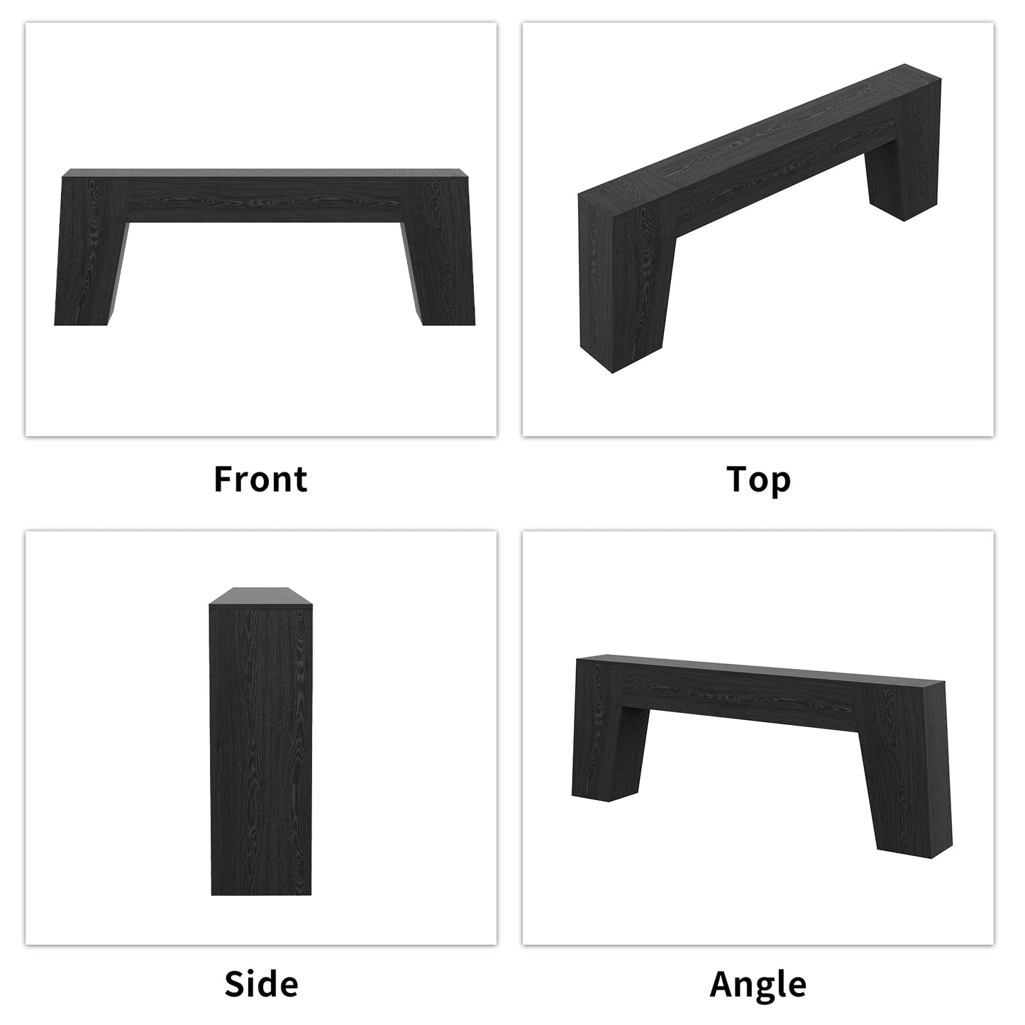 Extra Long 78-Inch Black Console Table for Entryway, Modern Narrow Sofa Table Behind Couch, Sturdy Wood Accent Entrance Table for Living Room Hallway
