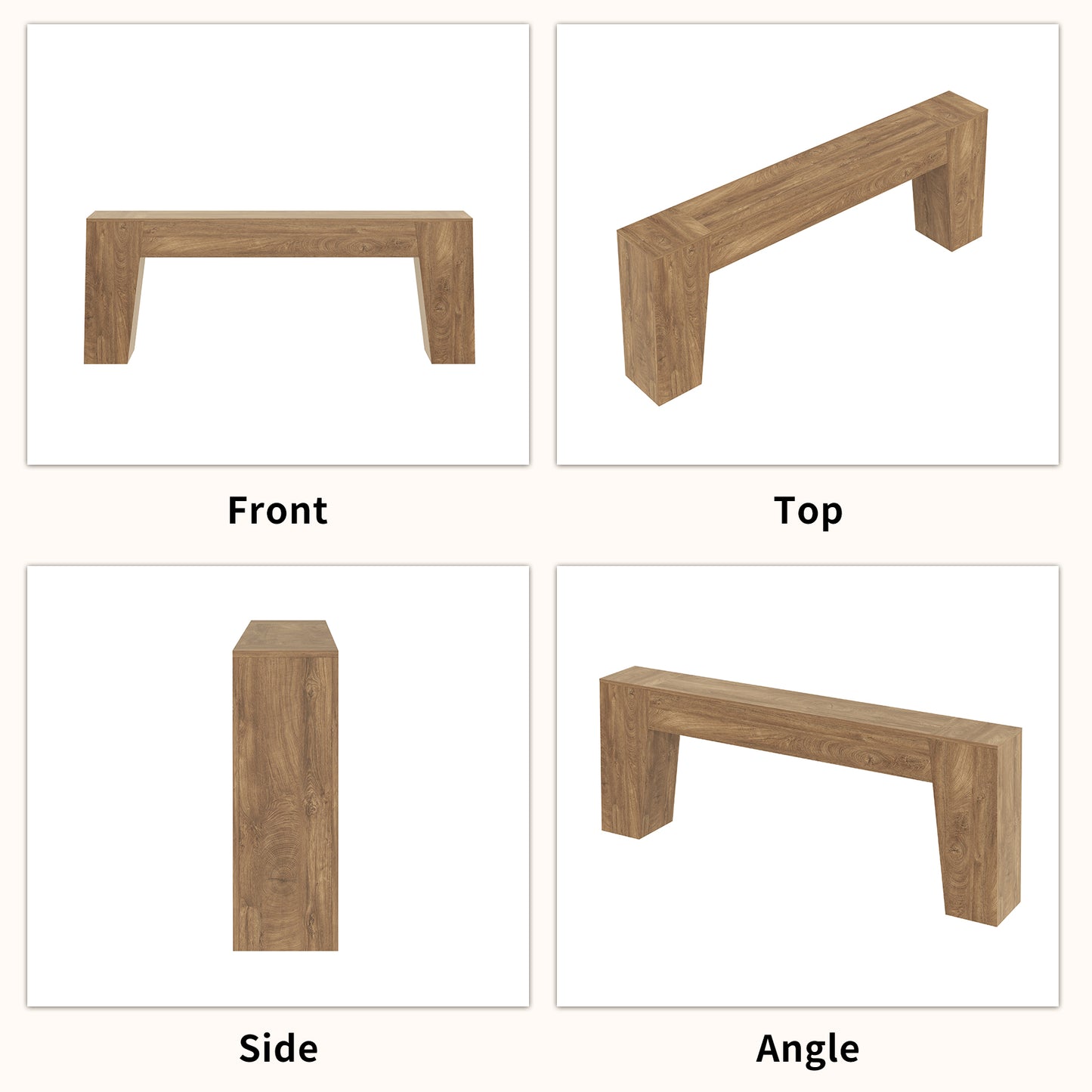 Epecoya Extra Long Sofa Console Table for Entryway, 78-Inch Large Farmhouse Wood Behind Couch Table, Modern Trapezoid Accent Entrance Table for Foyer Living Room Hallway Home, Natural Oak Brown