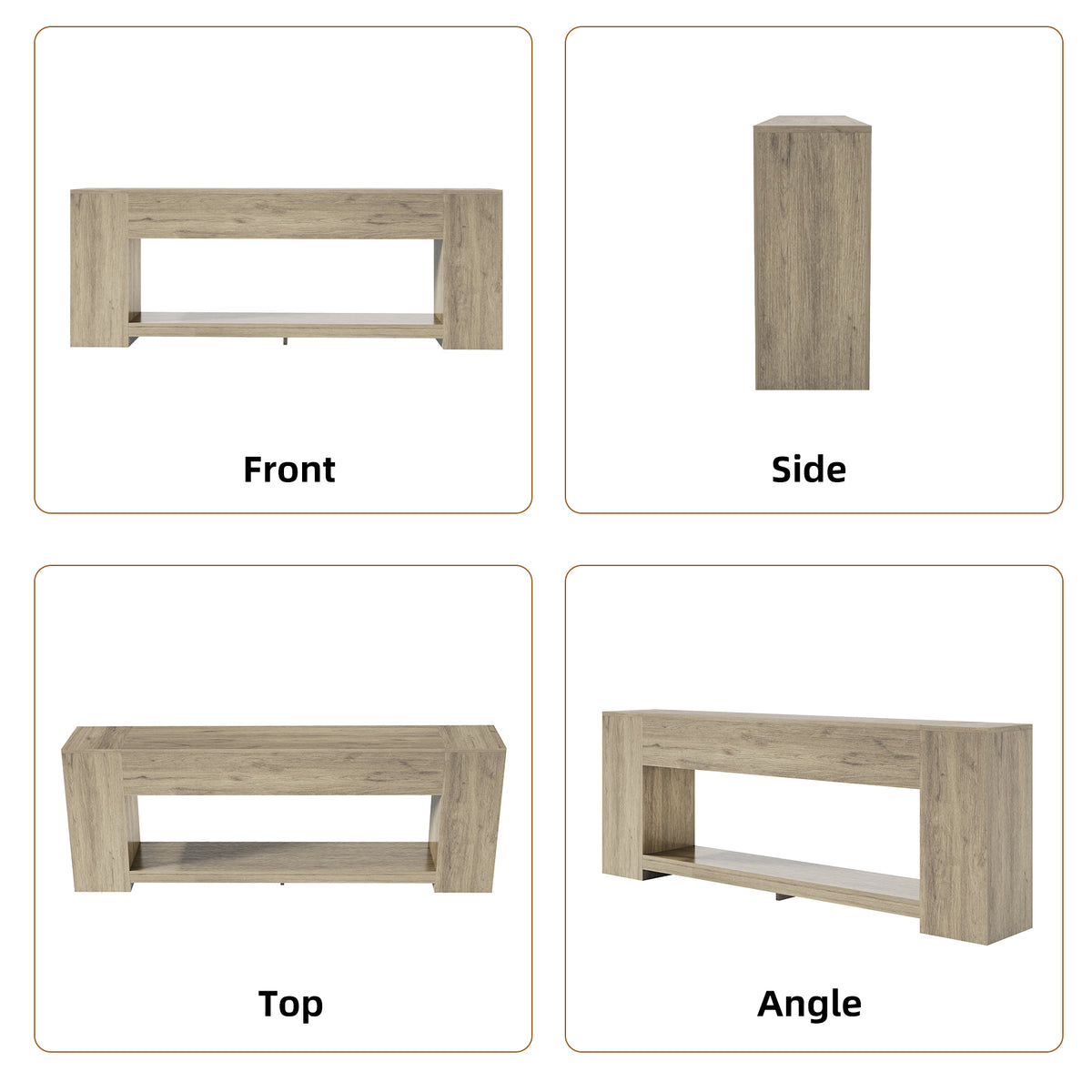 86-Inch Sofa Tables Narrow Long, 2-Tier Behind Couch Table, Grey | Modern Entryway Table with Storage Shelves, Extra Long Console Table for Living Room, Entrance, Hallway
