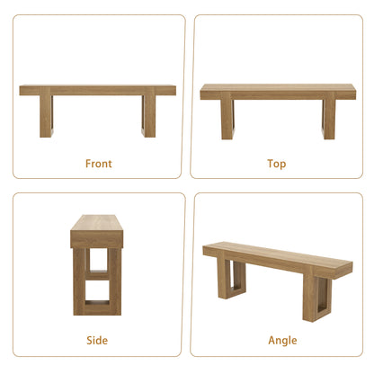 78.7 Inch Long Console Table for Entryway, Natural Oak Brown Farmhouse Sofa Table Behind Couch, Large Wood Entrance Table for Hallway, Living Room, Foyer