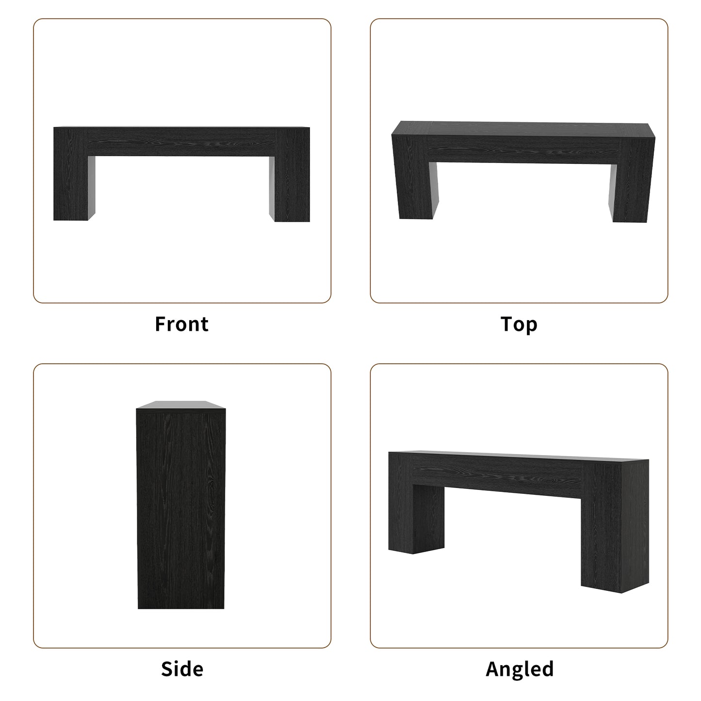 86 Inch Entryway Table for Living Room, Extra Long Sofa Console Table Behind Couch, Modern Wood Console Tables for Entryway, Apartment, Hallway, Black