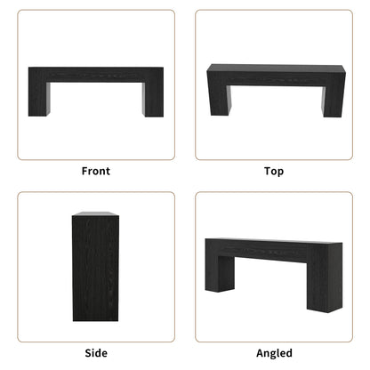86 Inch Entryway Table for Living Room, Extra Long Sofa Console Table Behind Couch, Modern Wood Console Tables for Entryway, Apartment, Hallway, Black