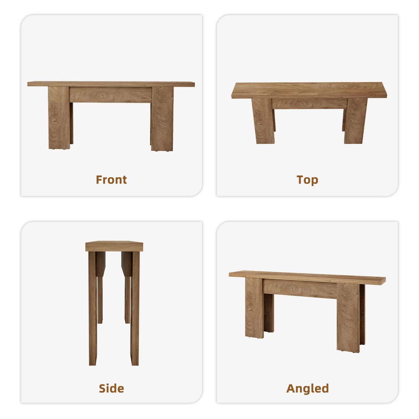 70.9-Inch Long Console Table For Entryway, Wooden Sofa Table Narrow Behind Couch Rectangular, Farmhouse Accent Foyer Entry Tables For Living Room, Entrance, Hallway, Natural Oak Brown