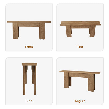 70.9-Inch Long Console Table For Entryway, Wooden Sofa Table Narrow Behind Couch Rectangular, Farmhouse Accent Foyer Entry Tables For Living Room, Entrance, Hallway, Natural Oak Brown