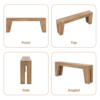 86-inch Extra Long Console Table, Couch Tables Behind Sofa Farmhouse Wood Entryway Table with Storage, Modern Console Tables for Living Room, Hallway, Entrance, Natural Oak Brown