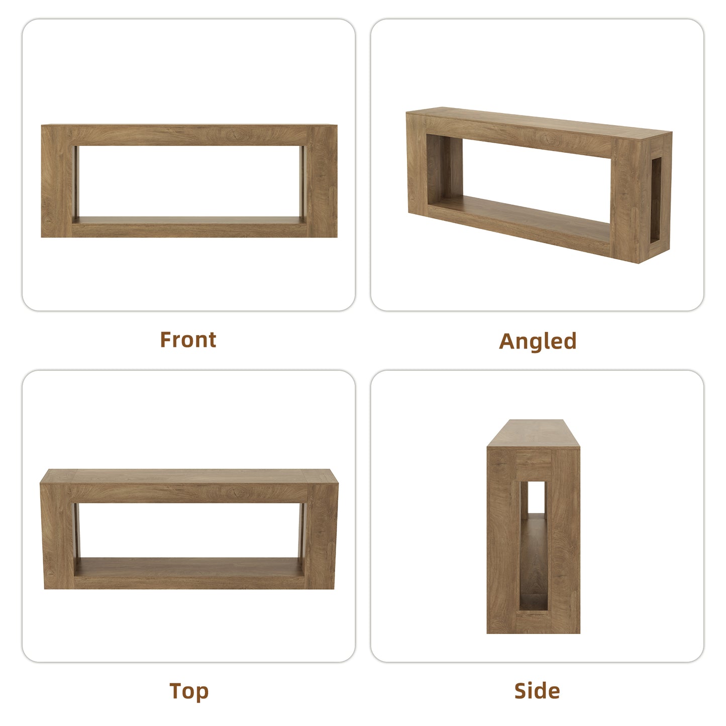 82.8-Inch Farmhouse Console Table with Storage Shelf, Natural Wood Finish - Extra Long Sofa Table Behind Couch, Entryway Table for Entrance, Hallway, Living Room
