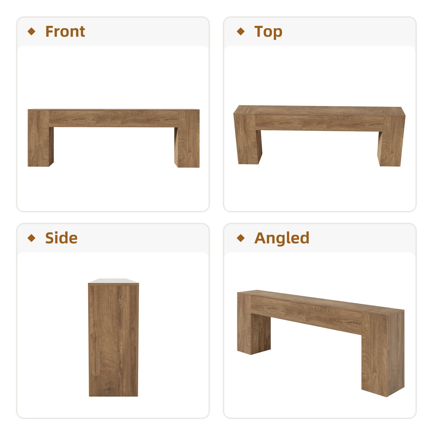 Extra Long Console Tables for Entryway, 94.5 Inch Wooden Couch Table Behind Sofa Modern, Large Farmhouse Hallway Table for Living Room, Entrance, Entry Way, Natural Oak Brown