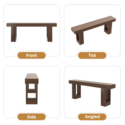 Mid Century Entryway Tables for Living Room, Walnut Brown Extra Long Console Table Behind Couch 78In, Wooden Entry Way Tables for Living Room, Apartment