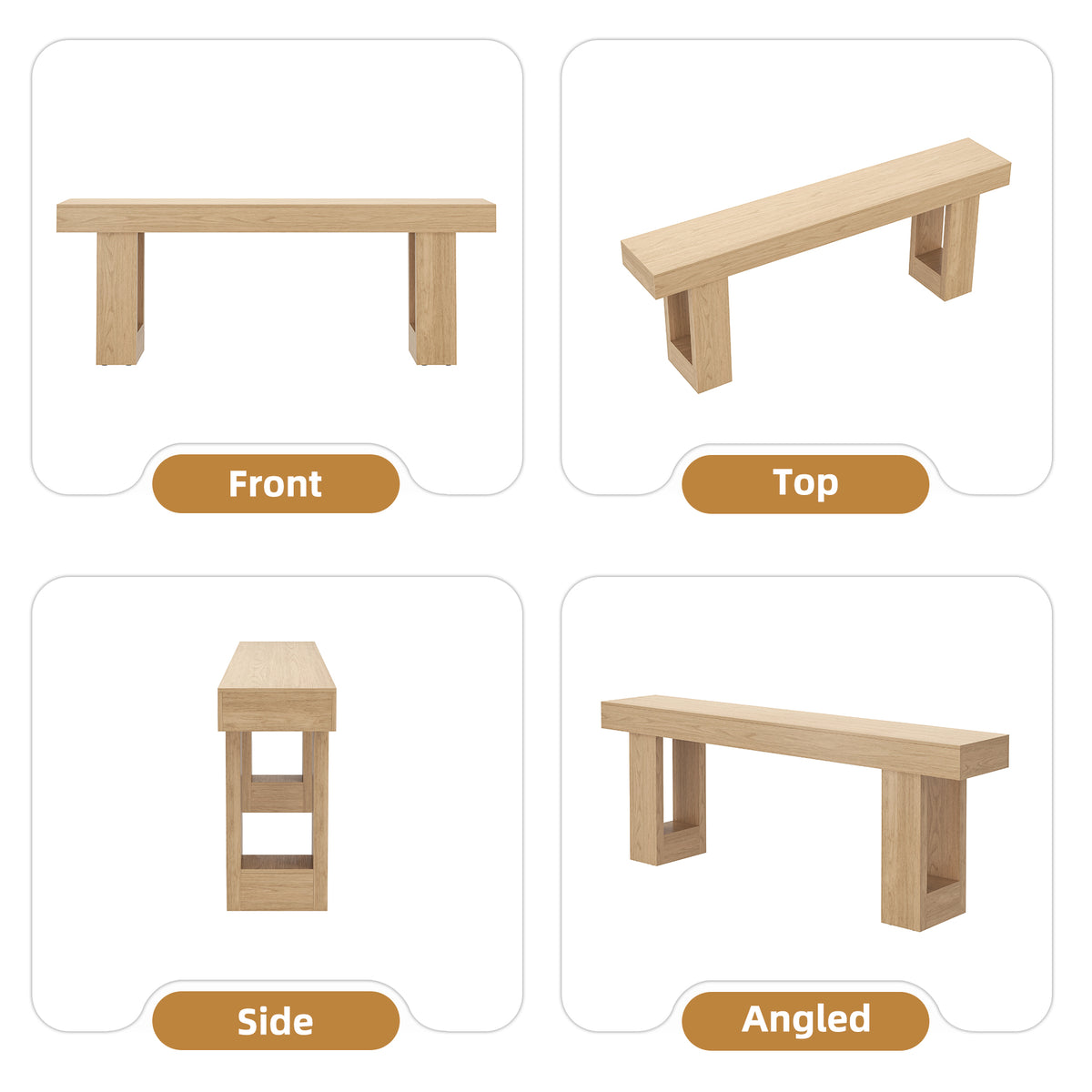 Console Table for Living Room 78.7 Inch, Light Oak Brown Farmhouse Extra Long Entryway Table, Large Couch Table Behind Sofa for Foyer Hallway, Entrance Way