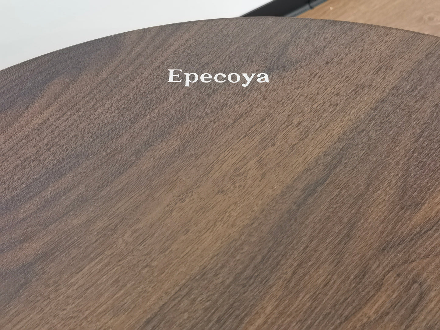 Round Wood Coffee Table with Open Storage Shelf for Living Room, 31.5-Inch Farmhouse 2-Tier Circle Center Tea Tables with Stylish Fluted Design for Apartment, Small Space, Dark Brown Walnut